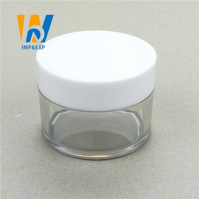 20ml 30g 30ml 2 ऑउंस 1 ऑउंस स्पष्ट प्लास्टिक कॉस्मेटिक जार ढक्कन के साथ छोटे कॉस्मेटिक नमूना कंटेनर