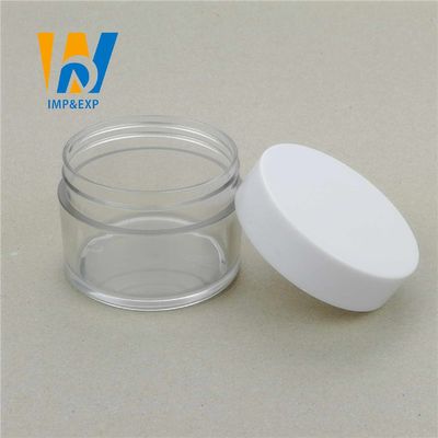 20ml 30g 30ml 2 ऑउंस 1 ऑउंस स्पष्ट प्लास्टिक कॉस्मेटिक जार ढक्कन के साथ छोटे कॉस्मेटिक नमूना कंटेनर