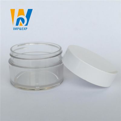 20ml 30g 30ml 2 ऑउंस 1 ऑउंस स्पष्ट प्लास्टिक कॉस्मेटिक जार ढक्कन के साथ छोटे कॉस्मेटिक नमूना कंटेनर