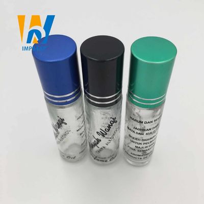 छोटे ग्लास परफ्यूम रोलर की बोतलें 0.27oz 8ML ग्लास रोलरबॉल परफ्यूम की बोतलें धारक